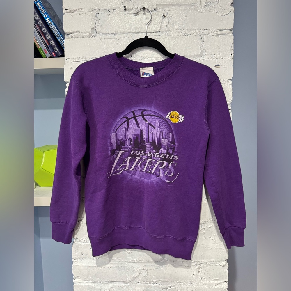 Vintage Los Angeles Lakers Size‎ Youth XL (14/16) Purple  Sweatshirt